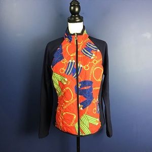 Ralph Lauren Active Horse bit Zip Quilted Jacket Equestrian